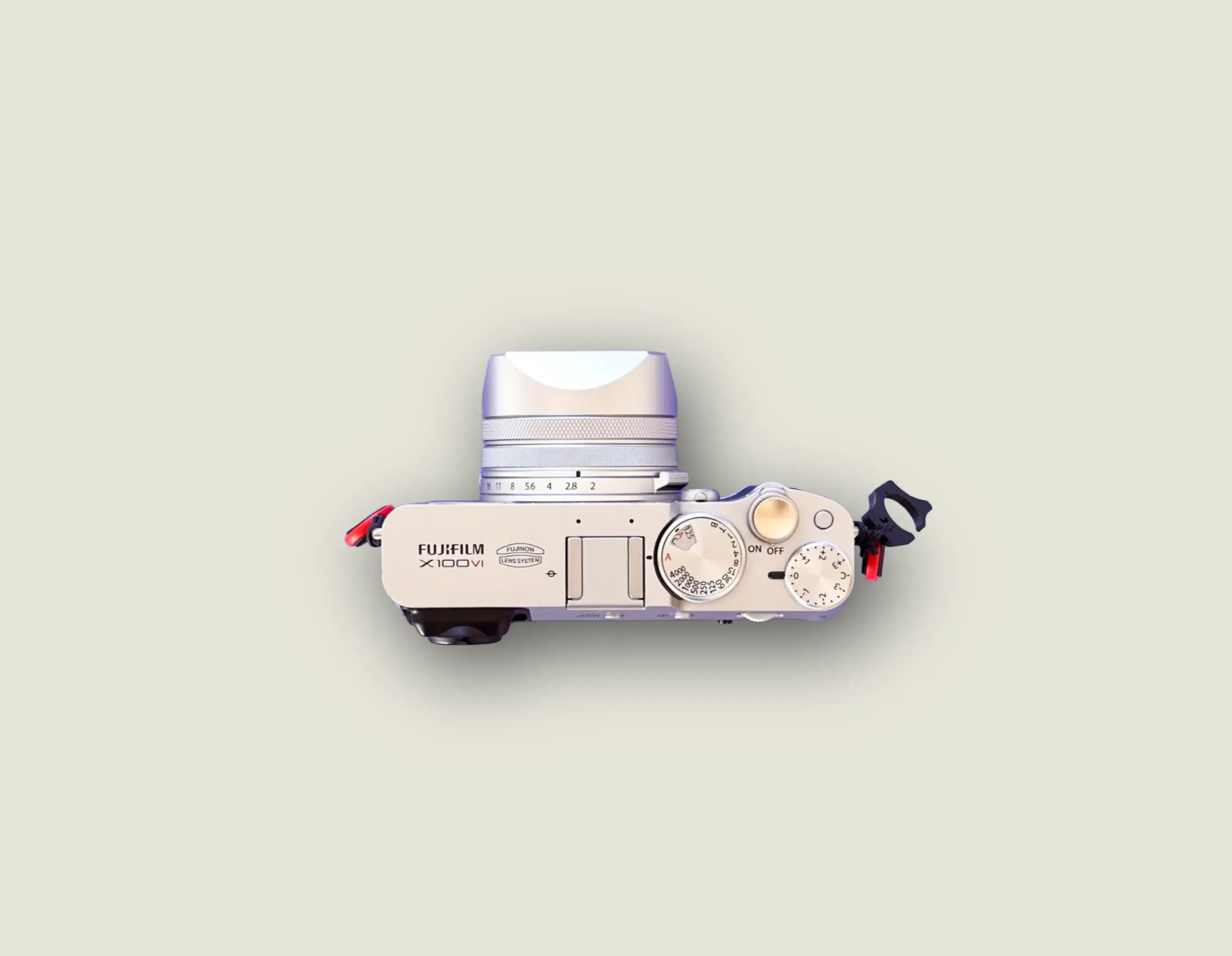 Power Switch Lock clipped on the Fujifilm shutter dial