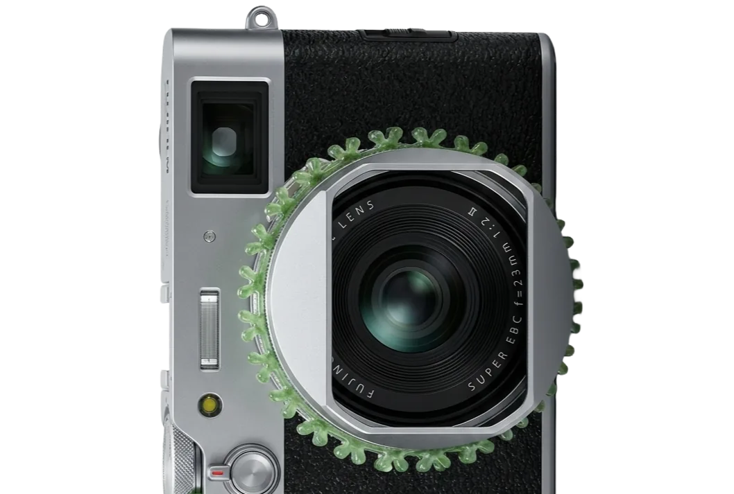 Focus Grip Ring attached to a Fujifilm camera lens